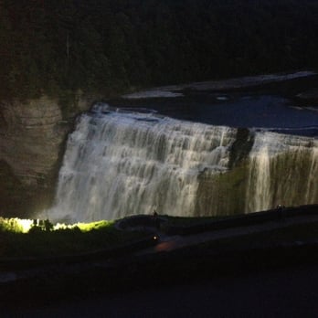 Glen Iris Inn - The middle falls at night - Bed & Breakfast Near Me - Castile, New York