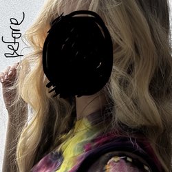 Honey + Hive Salon - Before picture of amount of blond
