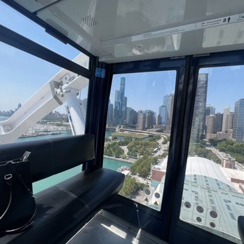 Navy Pier's Centennial Wheel - Inside view - Amusement Parks Near Me - Chicago, Illinois