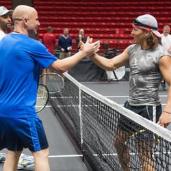 Josh Davis, Andre Agassi & James Blake