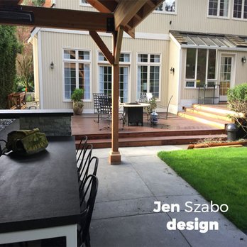 Jen Szabo Design - a patio with a table and chairs - Landscape Architects or Designers Near Me Jen Szabo Design - a patio with a table and chairs - Landscape Architects or Designers Near Me