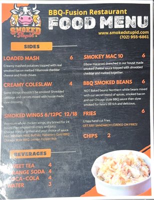 Menu photo 1 Smoked Stupid Las Vegas, NV