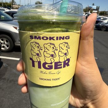 Smoking Tiger Coffee Lab - Peach Matcha Latte - Coffee & Tea Near Me - Rowland Heights, California Smoking Tiger Coffee Lab - Peach Matcha Latte - Coffee & Tea Near Me - Rowland Heights, California