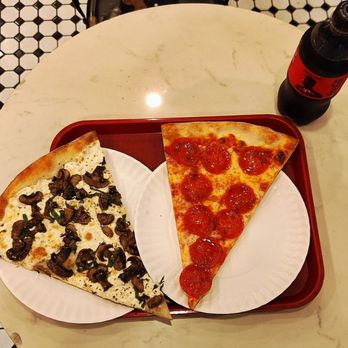 Mimi’s Pizza - Broadway - Visit 2: on my own this time - mushroom pizza, pepperoni pizza, and a Coke Zero - Pizza Near Me - New York, New York Mimi’s Pizza - Broadway - Visit 2: on my own this time - mushroom pizza, pepperoni pizza, and a Coke Zero - Pizza Near Me - New York, New York
