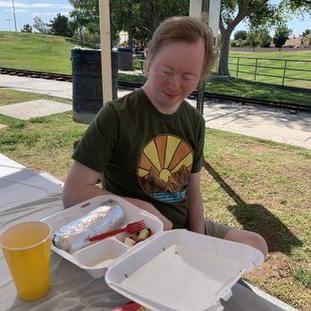 Freestone Park - Sitting in judys north ramada - Parks Near Me - Gilbert, Arizona