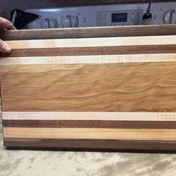 Florida School of Woodwork - This is the charcuterie board I made at the Florida woodworking school.