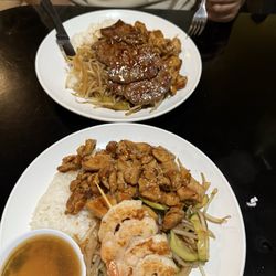 Mr Tokyo - Chicken Teriyaki & Vegetable Tempura Combo New York Steak Teriyaki & Shrimp Tempura Combo