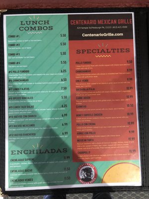 Menu photo 5 Centenario Mexican Grille Pittsburgh, PA Menu photo 5 Centenario Mexican Grille Pittsburgh, PA