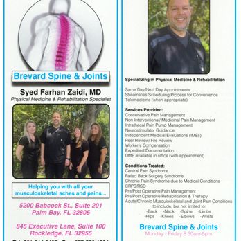Brevard Spine & Joints - Pain Management Near Me - Rockledge, Florida Brevard Spine & Joints - Pain Management Near Me - Rockledge, Florida