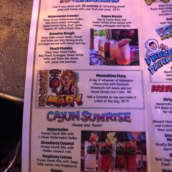 Razzoo's Cajun Cafe - Drink menu - Cajun/Creole Near Me - Fort Worth, Texas
