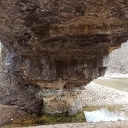 Clifty Creek Natural Bridge - Underside of natural bridge