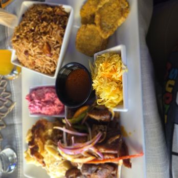 Marabou Lakay - Dinde (Fried turkey) Sides - Fried plantains, spicy slaw, beet salad, brown rice & baked mac cheese creole - Seafood Near Me - Indianapolis, Indiana Marabou Lakay - Dinde (Fried turkey) Sides - Fried plantains, spicy slaw, beet salad, brown rice & baked mac cheese creole - Seafood Near Me - Indianapolis, Indiana