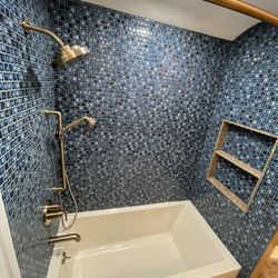 Berwyn Kitchen and bath showroom - Bathroom blue
