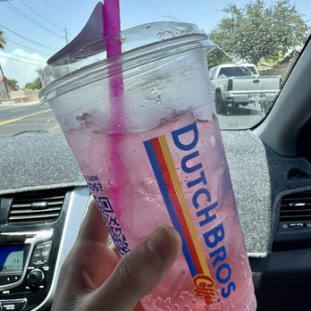 Dutch Bros Coffee - Sour peach raspberry soda - Coffee & Tea Near Me - Glendale, Arizona Dutch Bros Coffee - Sour peach raspberry soda - Coffee & Tea Near Me - Glendale, Arizona
