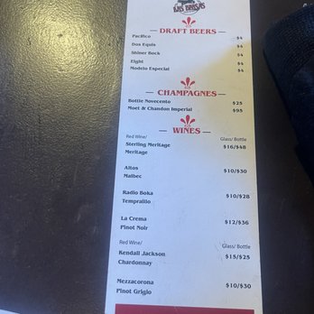 Las Brasas - Drinks menu - Mexican Near Me - Dallas, Texas