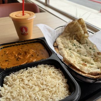 Tikka Drive - Chicken Tikka Masala, Garlic naan and mango lassi. - Indian Near Me - Chandler, Arizona