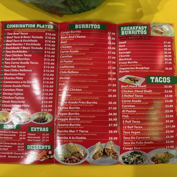 Aliberto's Jr - Restaurant menu - Mexican Near Me - Seattle, Washington