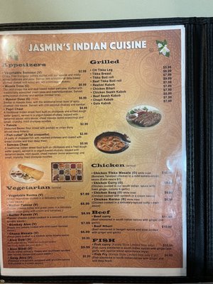Menu photo 1 Jasmin's Indian Cuisine Houston, TX Menu photo 1 Jasmin's Indian Cuisine Houston, TX