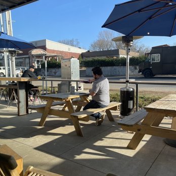 The Meteor - Outside patio - Coffee & Tea Near Me - Bentonville, Arkansas