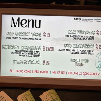 Dos Raicez - Menu - Food Trucks Near Me - Berkeley, California