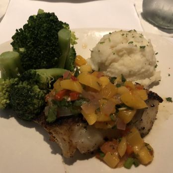 Bonefish Grill - Gluten free Chilean Sea Bass with mango salsa - Seafood Near Me - Orlando, Florida Bonefish Grill - Gluten free Chilean Sea Bass with mango salsa - Seafood Near Me - Orlando, Florida