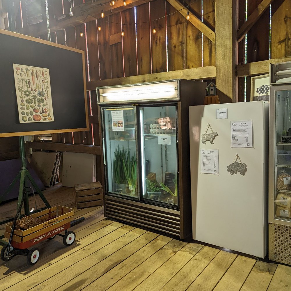 Southgate Farm - refrigerators and a wagon in a barn - Farms Near Me - North Canton, Ohio Southgate Farm - refrigerators and a wagon in a barn - Farms Near Me - North Canton, Ohio
