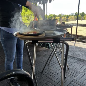 Chevys Fresh Mex - Table side SIZZLING CHICKEN FAJITA SALAD - Mexican Near Me - Sacramento, California