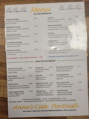 Menu photo 2 Anne's Tearoom Portrush, CLR