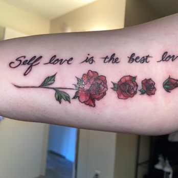 Above All Tattoo - Rose and script tattoo by Bean - Tattoo Near Me - San Diego, California Above All Tattoo - Rose and script tattoo by Bean - Tattoo Near Me - San Diego, California