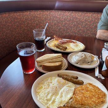 Pancakes R Us - The same thing they put all their beverages in glass. I do not like drinking out of plastic - Desserts Near Me - Costa Mesa, California