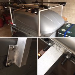 Swiss Welding - Custom aluminum feet for camping gear trailer.