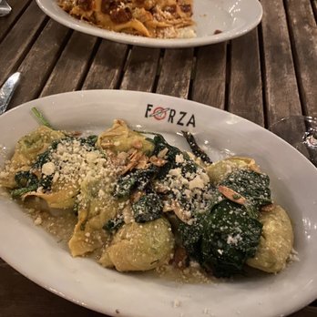 Forza Storico - Cappelletti Spinaci below and Tagliatelle Alla Bolognese above - Italian Near Me - Atlanta, Georgia