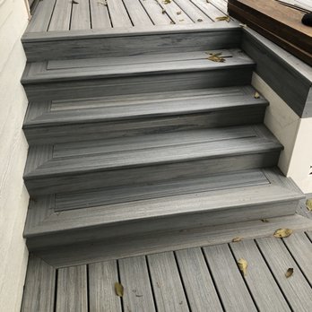 E A Stevens Construction - New stairs with Trex.
Note mitered corners. - General Contractors Near Me E A Stevens Construction - New stairs with Trex.
Note mitered corners. - General Contractors Near Me