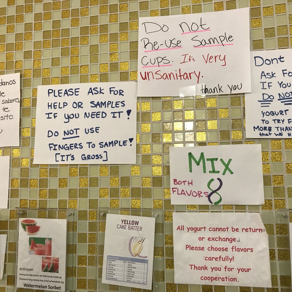 Signs everywhere! Signs everywhere!