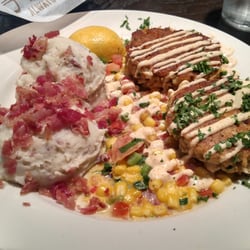 O'Charley's Restaurant & Bar - Crab cakes with bacon smashed potatos. $15.99
