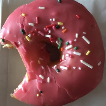 Winstar Donuts - Could resist on taking a first bite before taking a picture. Vegan donut - Donuts Near Me - Lynwood, California