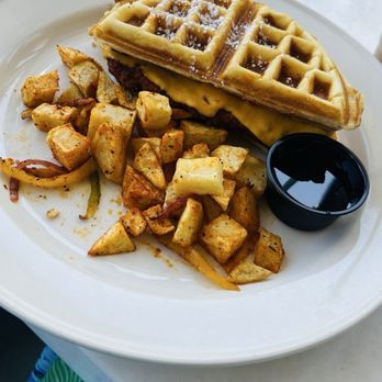 One Twelve Caffe - Chicken and waffle sandwich - Coffee & Tea Near Me - Downey, California