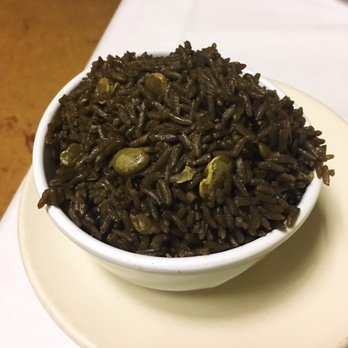 Mesob - Diri djon djon (black mushroom rice) side. - Caribbean Near Me - Kansas City, Missouri