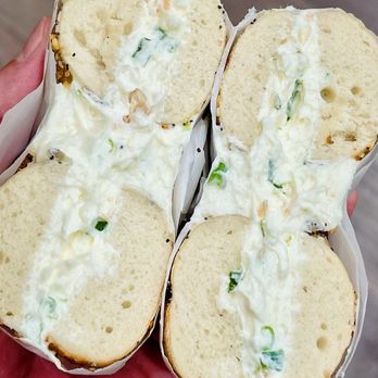 Bagel Boss - Everything bagel with lox scallion schmear. - Bagels Near Me - Burbank, California Bagel Boss - Everything bagel with lox scallion schmear. - Bagels Near Me - Burbank, California