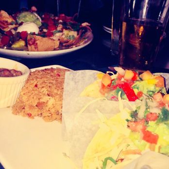 Yard House - gluten free & dairy free fish tacos with rice & beans! - Bars Near Me - Houston, Texas