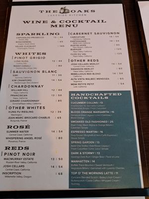 Menu photo 8 The Oaks Lakeside Kitchen Hiawassee, GA
