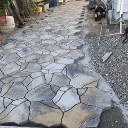 Starting to look like a beautiful walkway Starting to look like a beautiful walkway