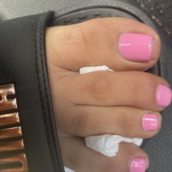 Jo Nails 2 - Excuse the toe nail hair... and the messy car mat, but that's the uneven and short cut I'm talking about - Nail Salons Near Me - Manteca, California