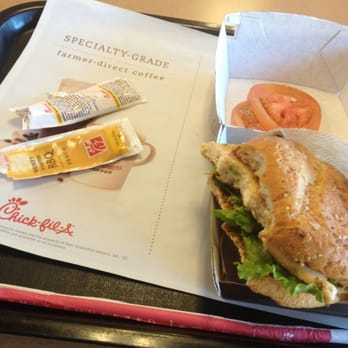 Chick-fil-A - Grilled Chicken Sandwich with honey mustard BBQ sauce! Yes, I don't like tomatoes though. lol - Fast Food Near Me - Walnut Creek, California