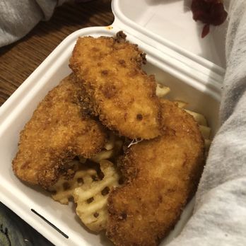 Chicken & The Pig - Kid Chicken Strip and Waffle Fries - Chicken Shop Near Me - Lynnfield, Massachusetts