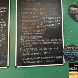 Romeo's Pizza and Sandwich Shop - Menu board
