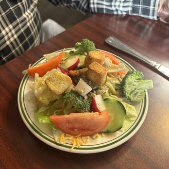 Welcome Home Cafe - Small plates for salad bar with lots of veggies. - American Near Me - Colby, Kansas