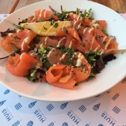 Huis - Salmon and gradvalax salad main course