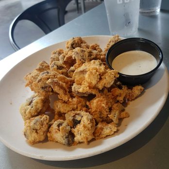 Society Burger - Fried Mushrooms $8. Best app I've had all year! - Burgers Near Me - Tulsa, Oklahoma