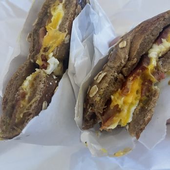 Gotham Bagels - Egg cheese bacon on honey ww bagel - Bagels Near Me - Chicago, Illinois